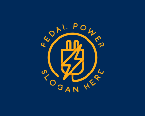 Power Plug Bolt logo design