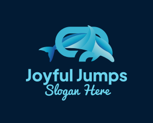 Jumping Dolphin Ring logo design