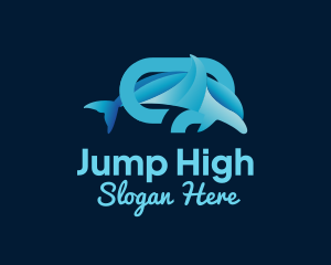 Jumping Dolphin Ring logo design