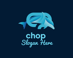 Sea Creature - Jumping Dolphin Ring logo design