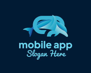 Aquarium - Jumping Dolphin Ring logo design