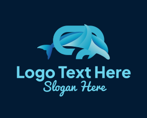 Ocean Park - Jumping Dolphin Ring logo design