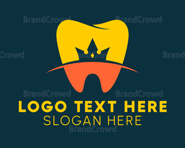 Tooth Crown Orthodontist Logo