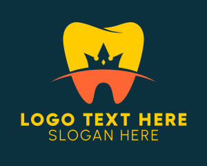 Clinic - Tooth Crown Orthodontist logo design