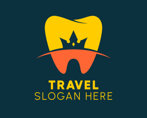 Toothbrush - Tooth Crown Orthodontist logo design