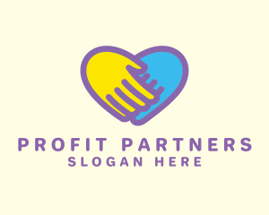 Hand Heart Support logo design