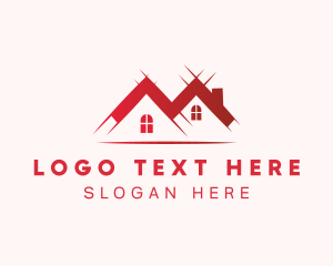 Home Lease - House Roofing Repair logo design
