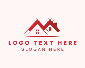 Villa - House Roofing Repair logo design