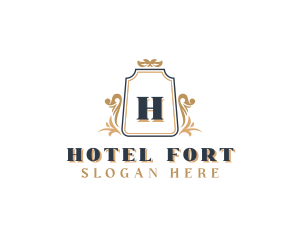 Upscale Royal Hotel logo design