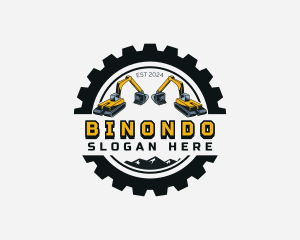 Quarry - Excavator Construction Equipment logo design