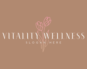 Tulips Spa Wellness logo design