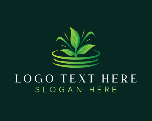 Planting - Grass Plant Landscaping logo design