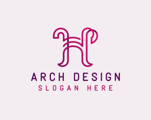 Arch - Gradient Arch Structure logo design