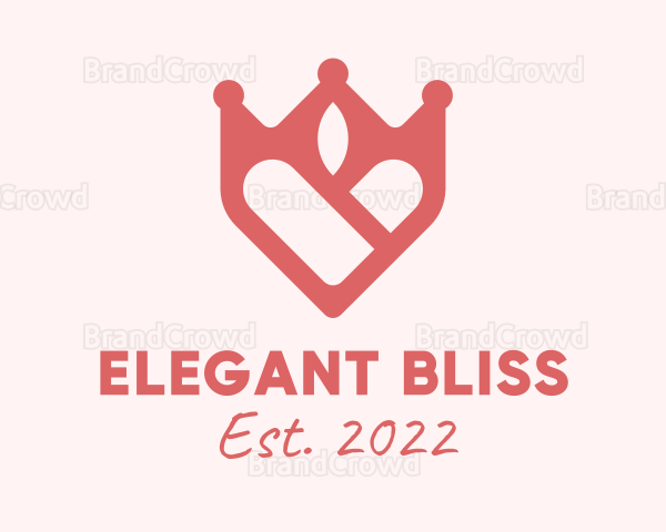 Pageant Heart Crown Logo