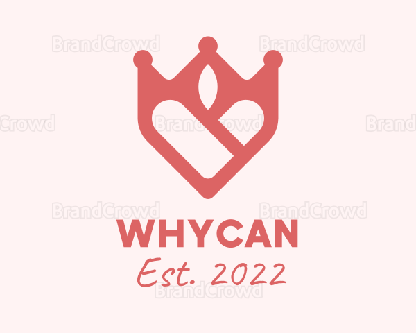 Pageant Heart Crown Logo