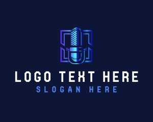 Mic - Microphone Entertainment Podcast logo design