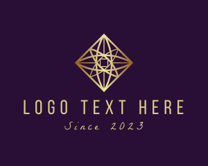Floral Diamond Jewel logo design