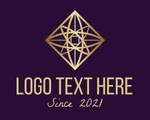 High Class - Golden Abstract Shape logo design