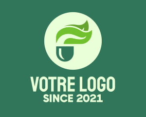 Prescription Drugs - Green Natural Medicine logo design