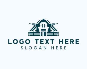 Remodeling - Roof Drill Construction logo design