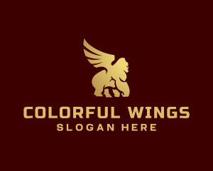 Gorilla Wings Animal logo design