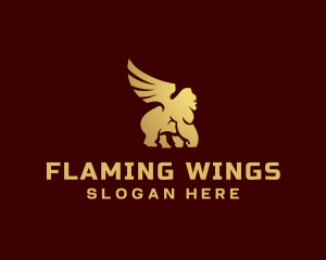 Wings - Gorilla Wings Animal logo design