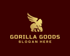 Gorilla - Gorilla Wings Animal logo design