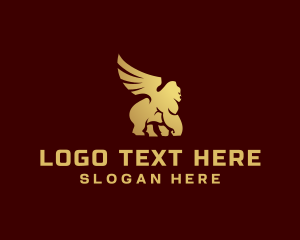 Safari - Gorilla Wings Animal logo design