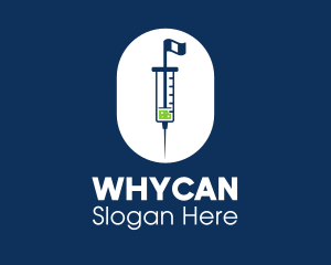 Vaccination Syringe Flag Logo