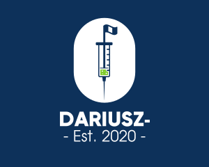 Drugs - Vaccination Syringe Flag logo design