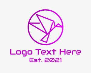 Minimalist - Modern Purple Bird logo design