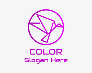 Modern Purple Bird Logo