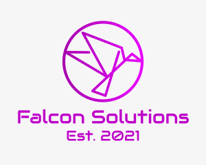 Modern Purple Bird logo design