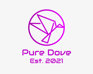 Modern Purple Bird logo design