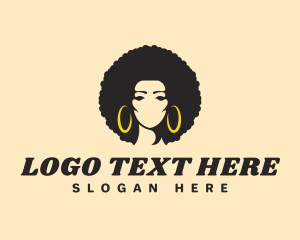 Beauty Afro Woman Logo