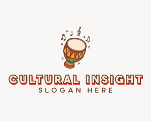 Traditional African Djembe logo design