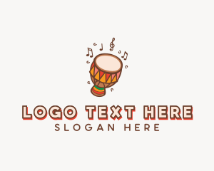 Band - Traditional African Djembe logo design