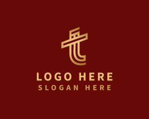 Designer - Gold Boutique Letter T logo design