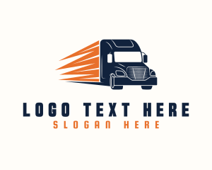 Distribution - Haulage Trailer Truck logo design