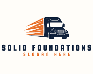 Haulage Trailer Truck Logo