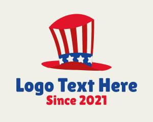 Stars And Stripes - American Uncle Sam Hat logo design