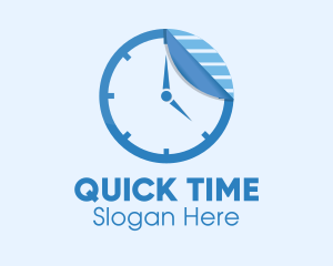 Minute - Sticker Paper Clock logo design