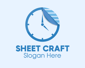 Sheet - Sticker Paper Clock logo design