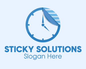 Adhesive - Sticker Paper Clock logo design