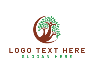 Parenting - Family Organic Tree logo design