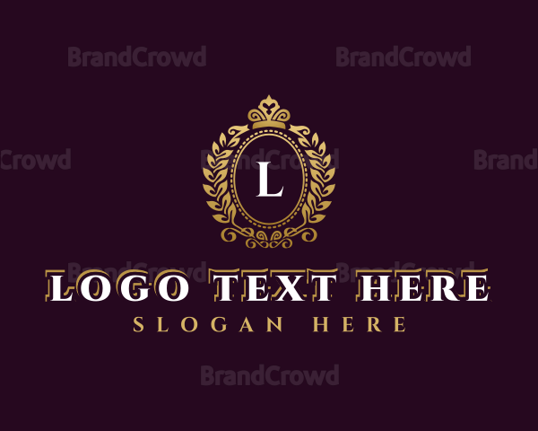 Elegant Leaf Crown Logo