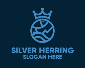 Herring - Blue Royal Fish logo design