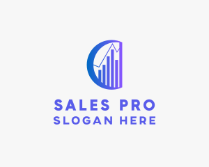 Sales Chart Management logo design