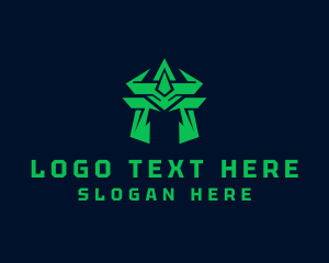 Video Game - Green Gaming Letter A logo design