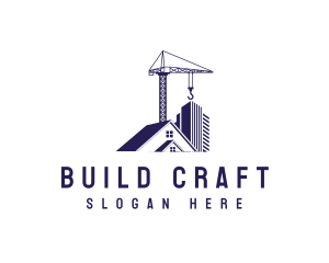 Construction Crane Building logo design